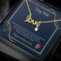 To My Wife Scripted Love Necklace Message Card