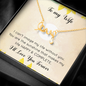 To My Wife Scripted Love Necklace Message Card