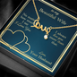 To My Beautiful Wife Scripted Love Necklace Message Card