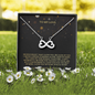 To My Love Infinity Heart Necklace Message Card