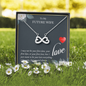 To My Future Wife Infinity Heart Necklace Message Card