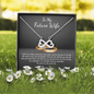 To My Future Wife Infinity Heart Necklace Message Card