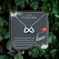 To My Future Wife Infinity Heart Necklace Message Card