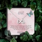 To My Wife Infinity Heart Necklace Message Card