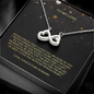 To My Love Infinity Heart Necklace Message Card