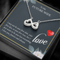 To My Future Wife Infinity Heart Necklace Message Card