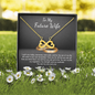 To My Future Wife Infinity Heart Necklace Message Card