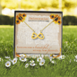 The Love Of My Life Infinity Heart Necklace Message Card