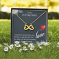 To My Future Wife Infinity Heart Necklace Message Card