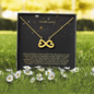 To My Love Infinity Heart Necklace Message Card