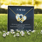To My Wife Infinity Heart Necklace Message Card
