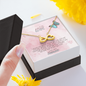 To My Wife Infinity Heart Necklace Message Card