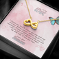 To My Wife Infinity Heart Necklace Message Card