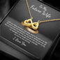 To My Future Wife Infinity Heart Necklace Message Card