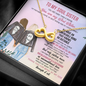 To My Soul Sister Infinity Heart Necklace Message Card