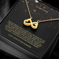 To My Love Infinity Heart Necklace Message Card