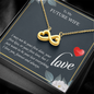 To My Future Wife Infinity Heart Necklace Message Card