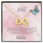 To My Wife Infinity Heart Necklace Message Card