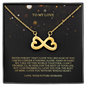 To My Love Infinity Heart Necklace Message Card