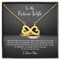 To My Future Wife Infinity Heart Necklace Message Card