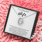 To My Beautiful Wife Forever Love Necklace Message Card