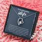 To My Beautiful Wife Forever Love Necklace Message Card