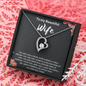 To My Beautiful Wife Forever Love Necklace Message Card