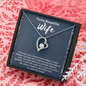 To My Beautiful Wife Forever Love Necklace Message Card