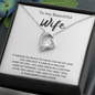 To My Beautiful Wife Forever Love Necklace Message Card