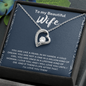 To My Beautiful Wife Forever Love Necklace Message Card