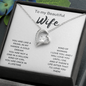 To My Beautiful Wife Forever Love Necklace Message Card