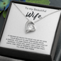 To My Beautiful Wife Forever Love Necklace Message Card