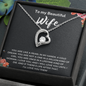 To My Beautiful Wife Forever Love Necklace Message Card