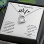 To My Beautiful Wife Forever Love Necklace Message Card