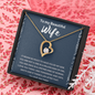 To My Beautiful Wife Forever Love Necklace Message Card