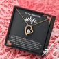 To My Beautiful Wife Forever Love Necklace Message Card
