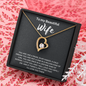 To My Beautiful Wife Forever Love Necklace Message Card