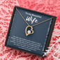 To My Beautiful Wife Forever Love Necklace Message Card