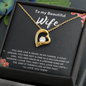 To My Beautiful Wife Forever Love Necklace Message Card