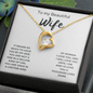 To My Beautiful Wife Forever Love Necklace Message Card