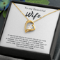 To My Beautiful Wife Forever Love Necklace Message Card