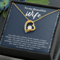 To My Beautiful Wife Forever Love Necklace Message Card
