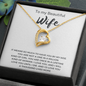 To My Beautiful Wife Forever Love Necklace Message Card