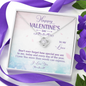 To My Love Love Knot Necklace Message Card