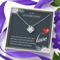 To My Future Wife Love Knot Necklace Message Card