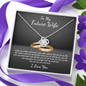 To My Future Wife Love Knot Necklace Message Card