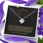 To My Love Love Knot Necklace Message Card