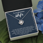 To My Beautiful Wife Love Knot Necklace Message Card