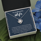 To My Beautiful Wife Love Knot Necklace Message Card