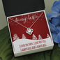 To My Wife Love Knot Necklace Message Card